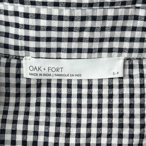 GINGHAM NAVY+WHITE COLLARED DRESS - Picture 6 of 6